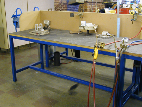 Bench with gas torches - big